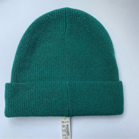 Madewell Resourced recycled cotton cuffed beanie in  malachite green NWT - Picture 2 of 3